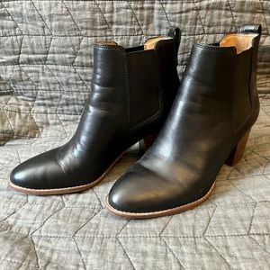 Madewell Black Leather Regan Boots